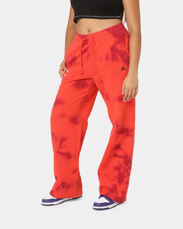 Jordan Women's Heritage Fleece Printed Pants Bright Crimson/Black Formal Wide-Leg Pants Jordan Women's Heritage Fleece Printed Pants Bright Crimson/Black Formal Wide-Leg Pants
