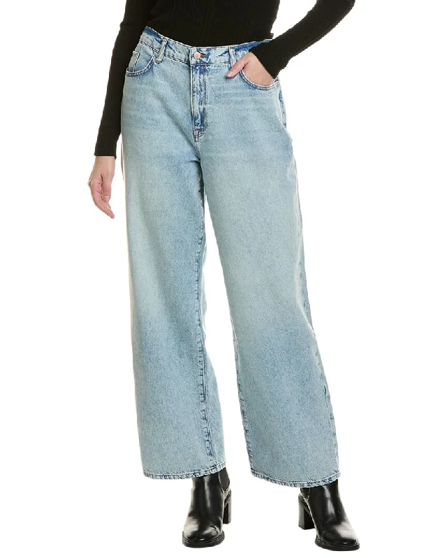 Triarchy Ms. Miley Striped Medium Indigo Baggy Jean Trendy Vintage Denim Jeans