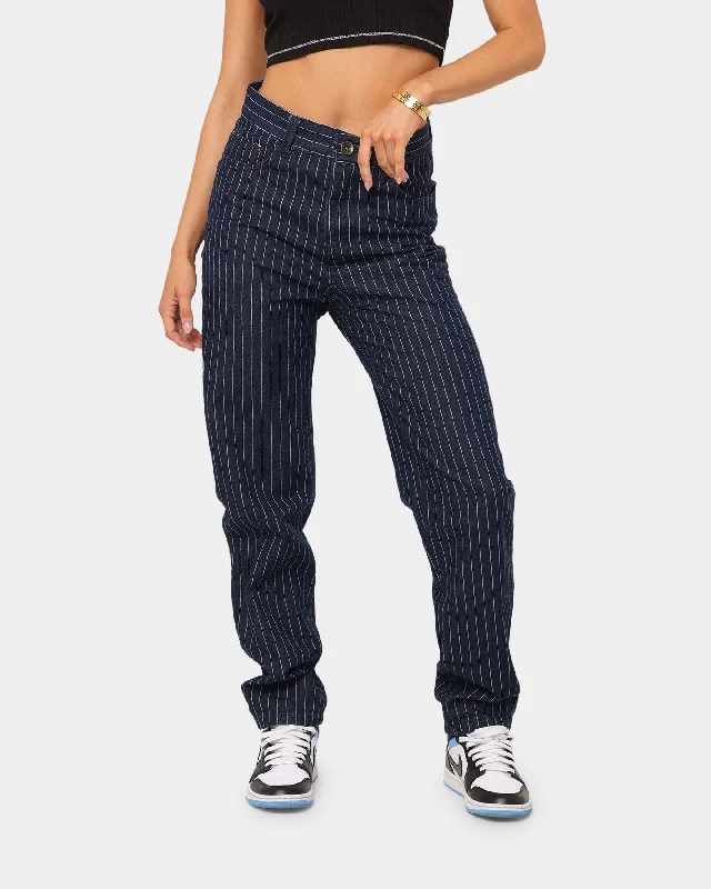 XXIII Naya Pinstripe Pant Blue Slim-Fit Leggings