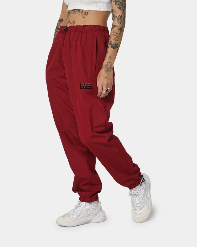 Adidas R.Y.V. Track Pants Q4 Cburgu Burgundy Modern Stretch Trousers