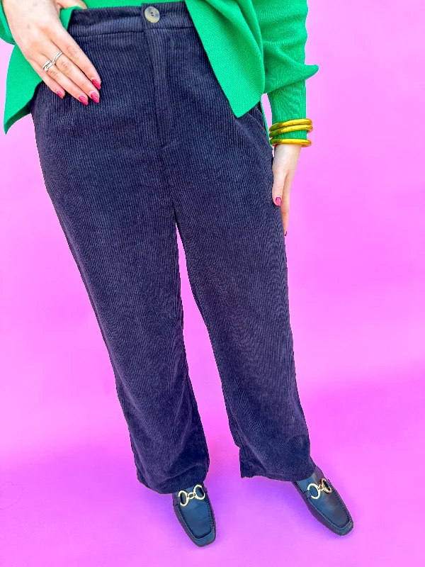 She's Unforgettable Pants - Black Cozy Full-Length Pants