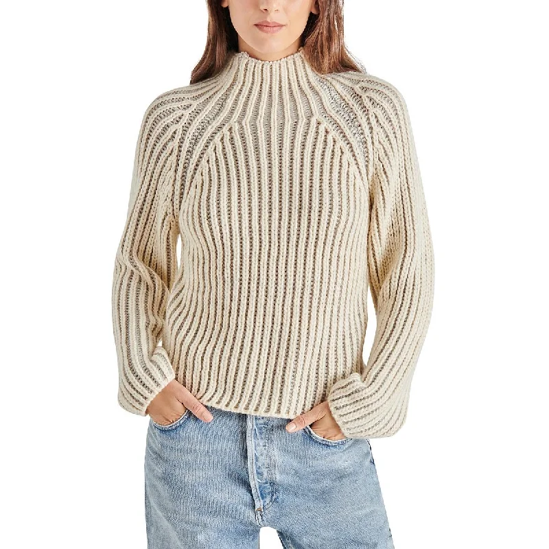 Terra Womens Cable Knit Long Sleeve Funnel-Neck Sweater Wool Fabric Cashmere Fabric Tweed Fabric Terra Womens Cable Knit Long Sleeve Funnel-Neck Sweater Wool Fabric Cashmere Fabric Tweed Fabric