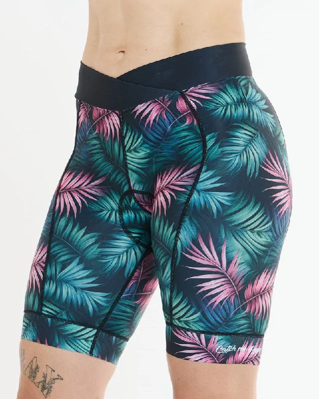 Womens Padded Party Pants | Dark Fern Relaxed High-Waist Trousers