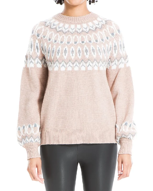 Max Studio Sweater Pullover Terry Terry Cloth Terry Knit