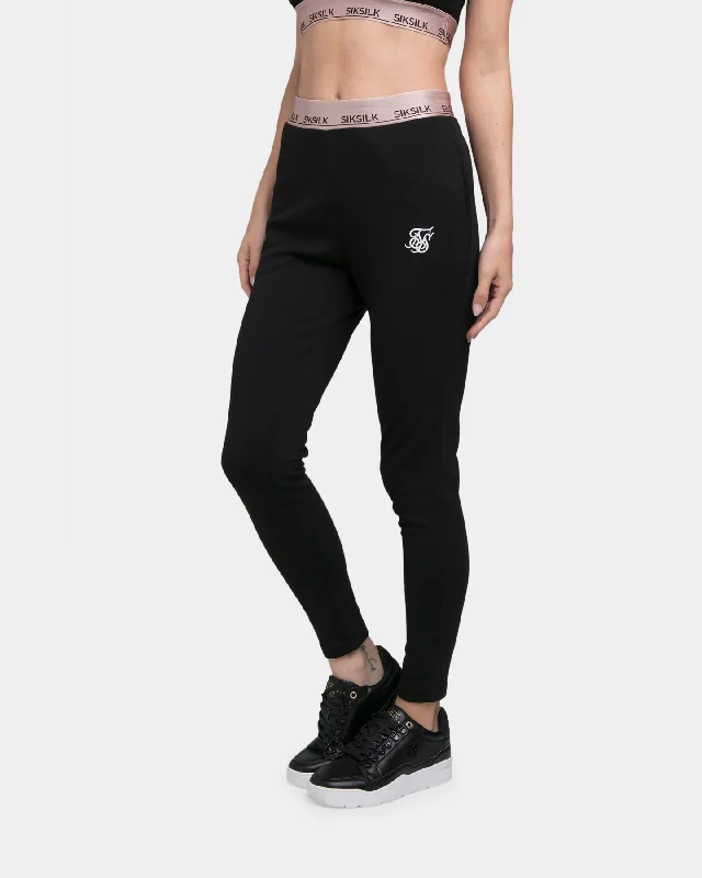 Sik Silk Women's Roseate Track Pants Black Soft Sweatpants Style