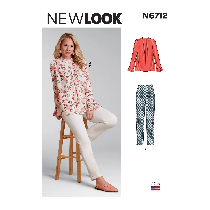 Newlook Pattern N6712 Misses Top And Pants Formal Stretch Pants