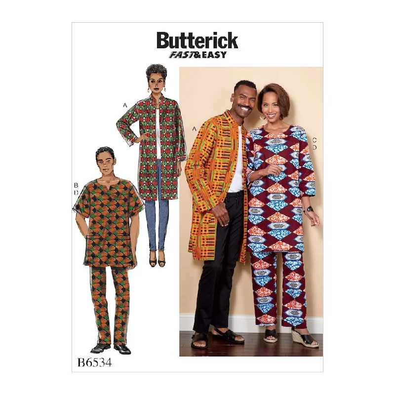 Butterick Pattern B6534 Misses'/Men's Coat, Tunic and Pants Fashionable Sporty Pants