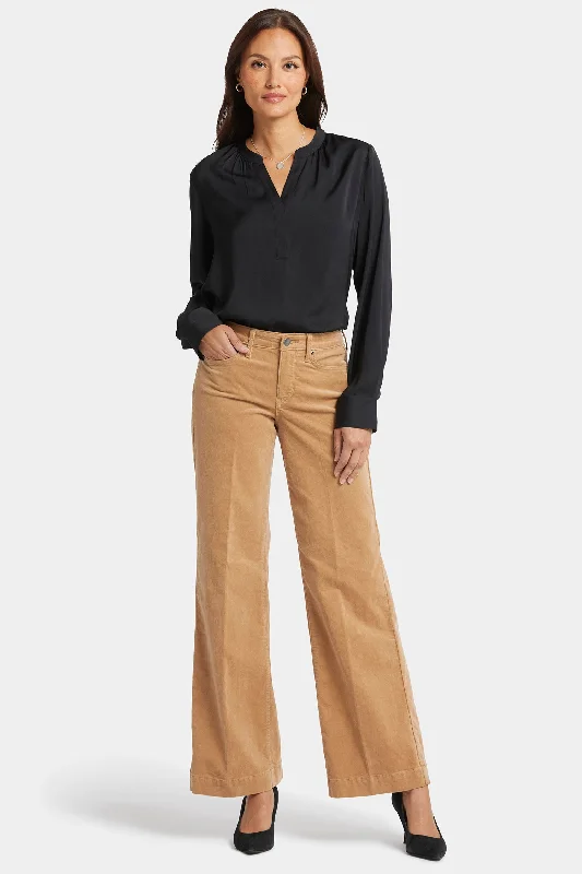Teresa Wide Leg Pants - Sand Dune Comfortable Wide-Leg Pants