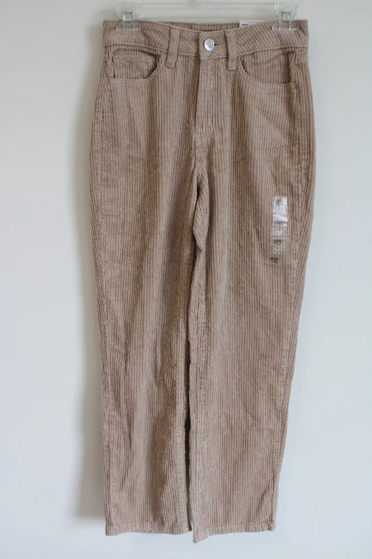 NEW SO High Rise Straight Leg Tan Corduroy Pant | 3 Relaxed Linen Pants