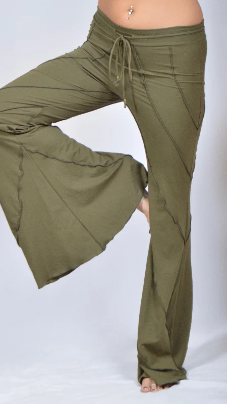 SPIRAL LONG PANT Trendy Wide-Legged Trousers