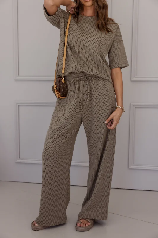 ORKA Pants Taupe Casual Track Pants
