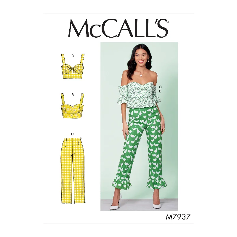 McCall's Pattern M7937 Misses' Tops and Pants Fashionable Sporty Pants
