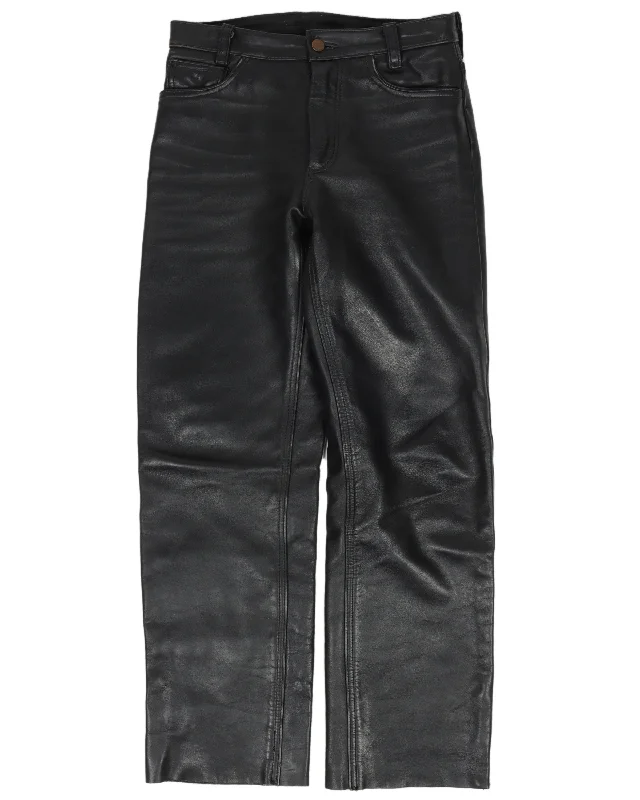 Vanson Leathers Leather Pants Classic Bootcut Trousers