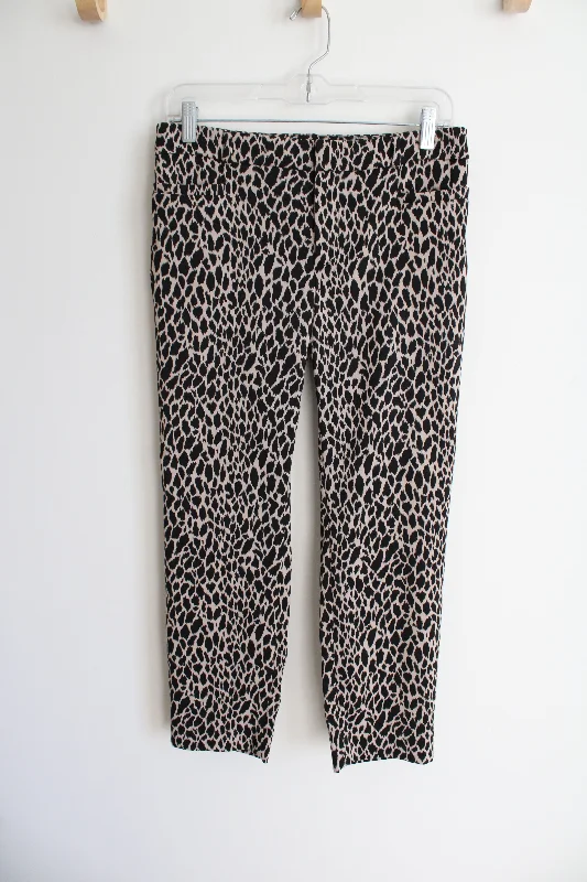 Banana Republic Sloan Cheetah Print Pant | 4 Petite Formal Dress Pants