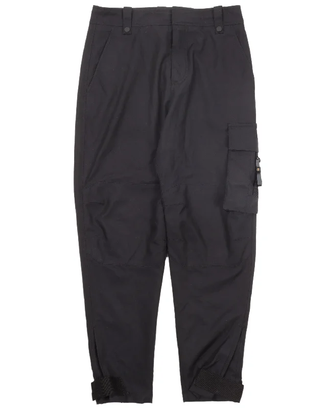 Nylon Buckle Cargo Pants Trendy Velvet Pants