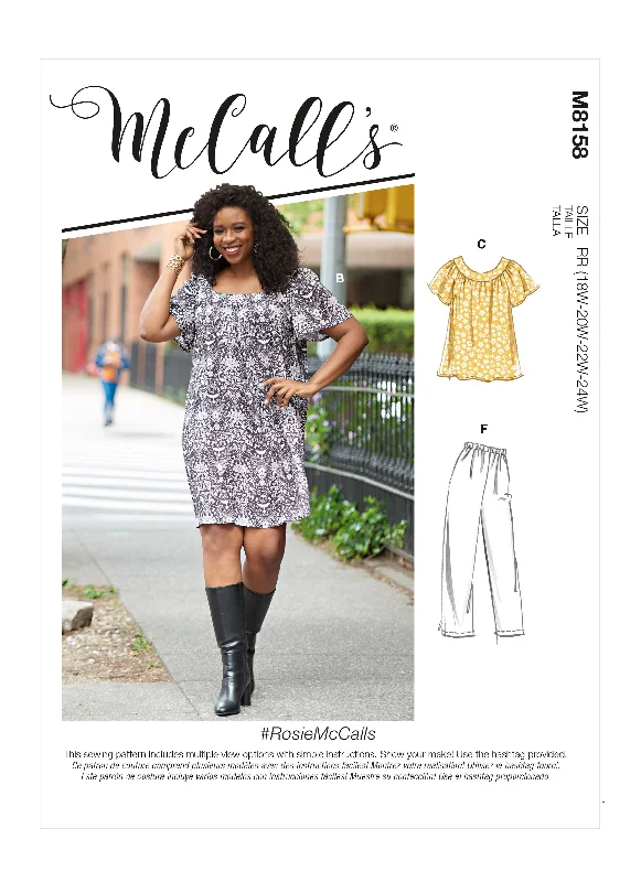 McCall's Pattern M8158 Women's Tops, Dresses, Shorts & Capri Pants Warm Wool Trousers