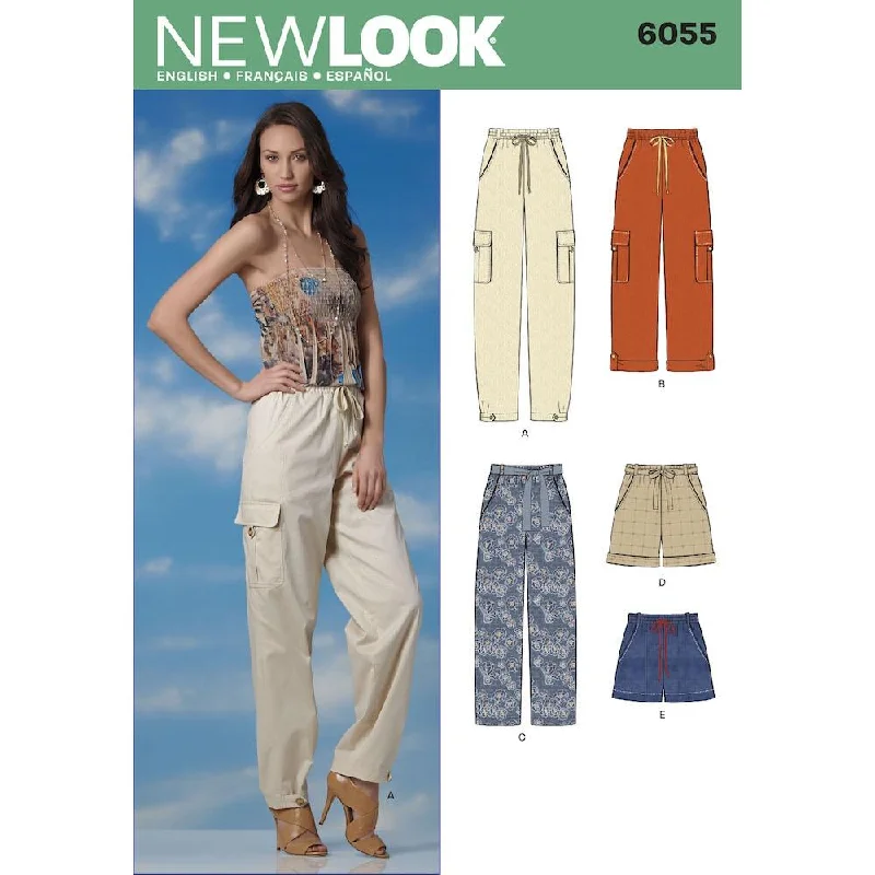 Newlook Pattern 6055 Misses' Pants & Shorts Stretch Fit Pants