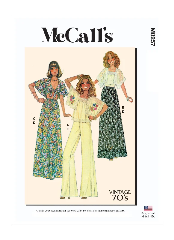 McCall's Pattern M8257 Misses Top Skirt Pants Classic Stretch Pants