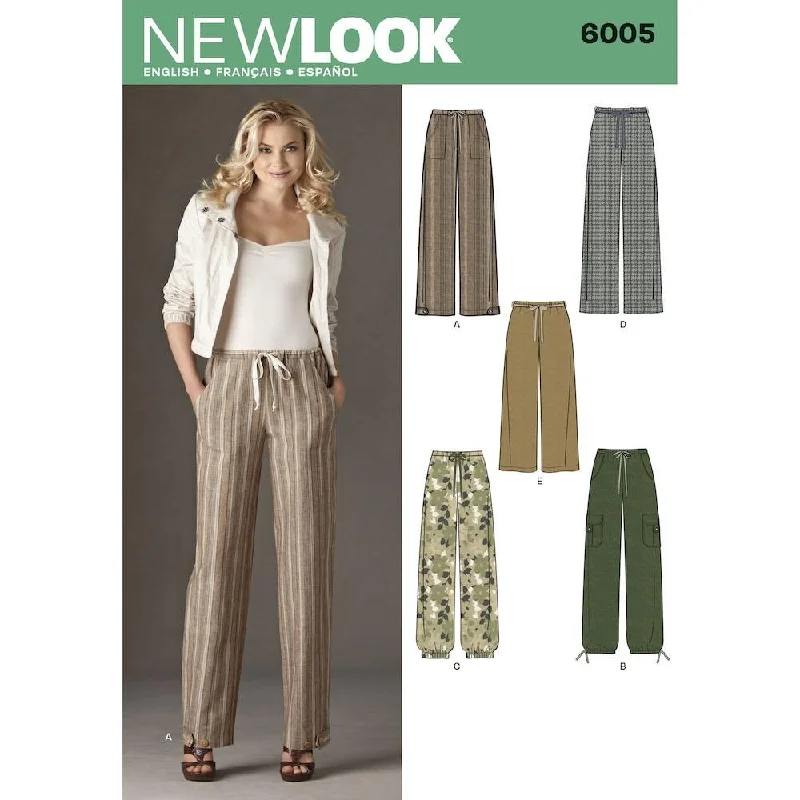 Newlook Pattern 6005 Misses' Pants Wide-Legged Palazzos