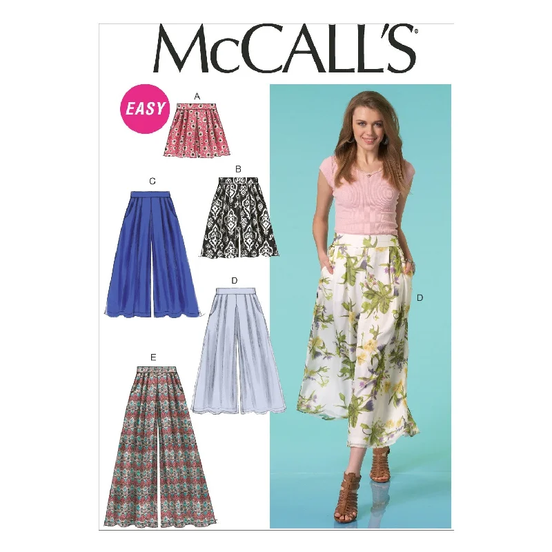 McCall's Pattern M7131 Misses' Shorts and Pants Sleek Black Pants
