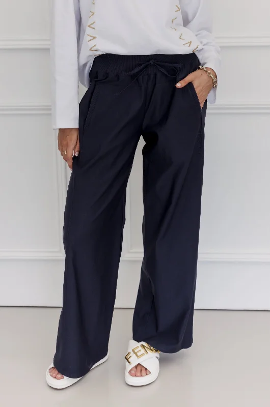 ARDEN Pants Navy (Petite) Classic Stretch Pants
