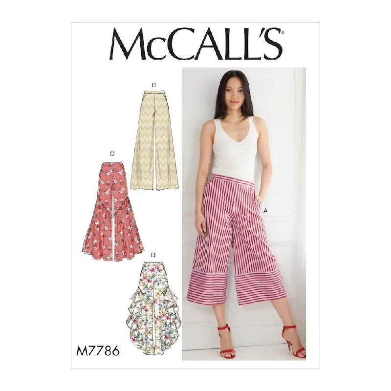 McCall's Pattern M7786 Misses' Pants Comfortable Denim Trousers