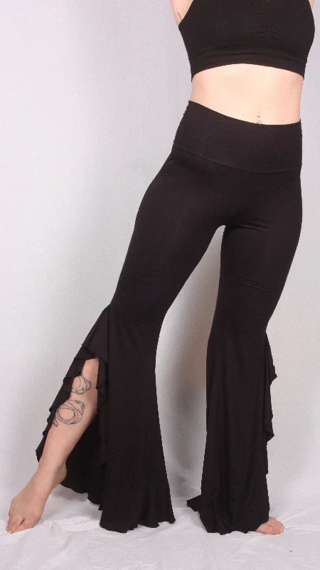 LONG RUFFLE PANTS Fashionable Track Pants