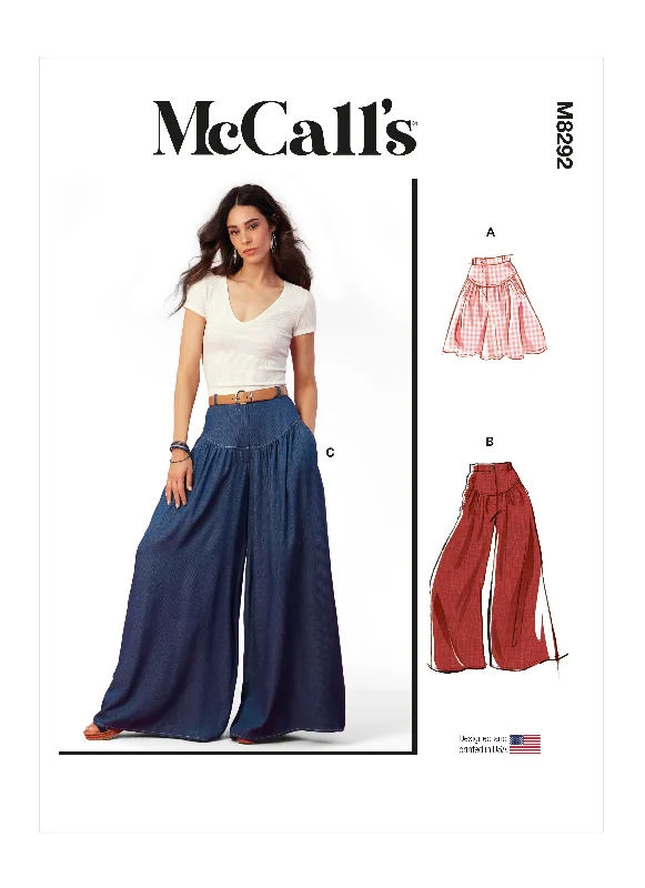 McCall's Pattern M8292 Misses Shorts & Pants Sleek Black Pants
