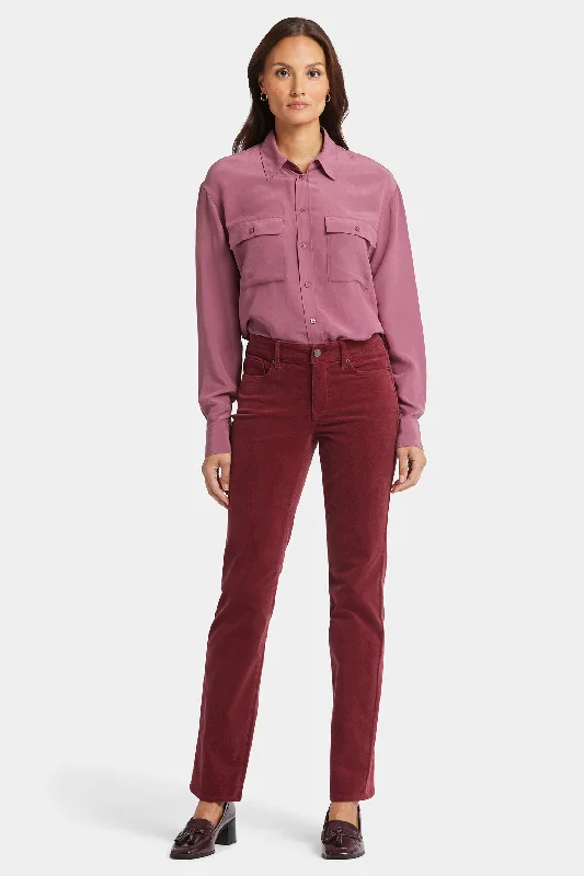 Marilyn Straight Pants - Cranberry Pie Comfortable Jogging Pants