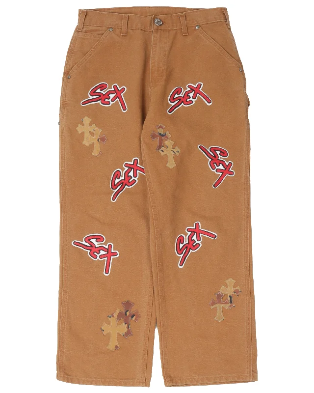 Sex Records Carpenter Pants Modern Stretch Trousers