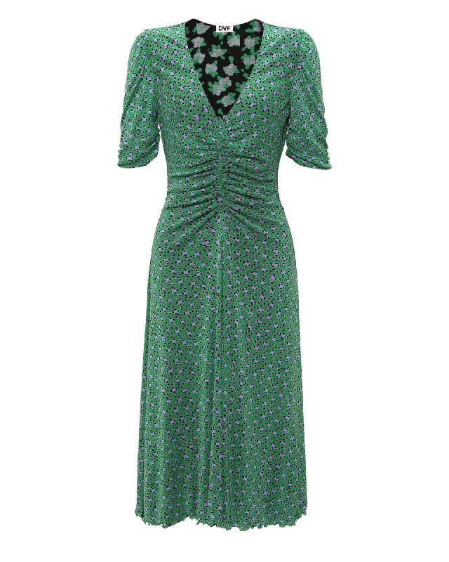 DVF KOREN REVERSIBLE DRESS | NAVY
