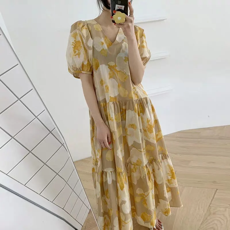 Julia Fashion - Vintage Printing Summer Dress