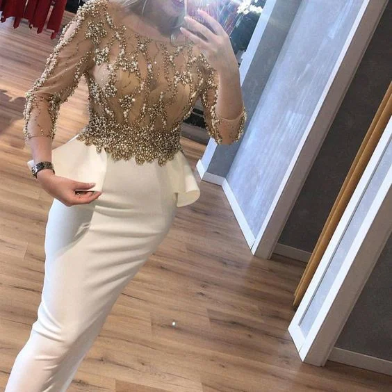 white evening dresses long crystals mermaid elegant beaded modest evening gown vestido de longo white evening dresses long crystals mermaid elegant beaded modest evening gown vestido de longo