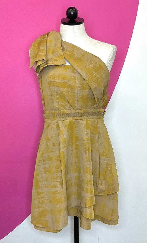 VERA WANG COUTURE GOLDEN TAFFETA DRESS - S