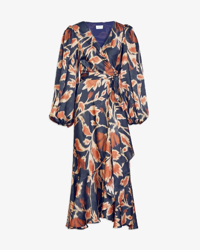 Long Sleeve Blaire Dress | Dark Navy Multi