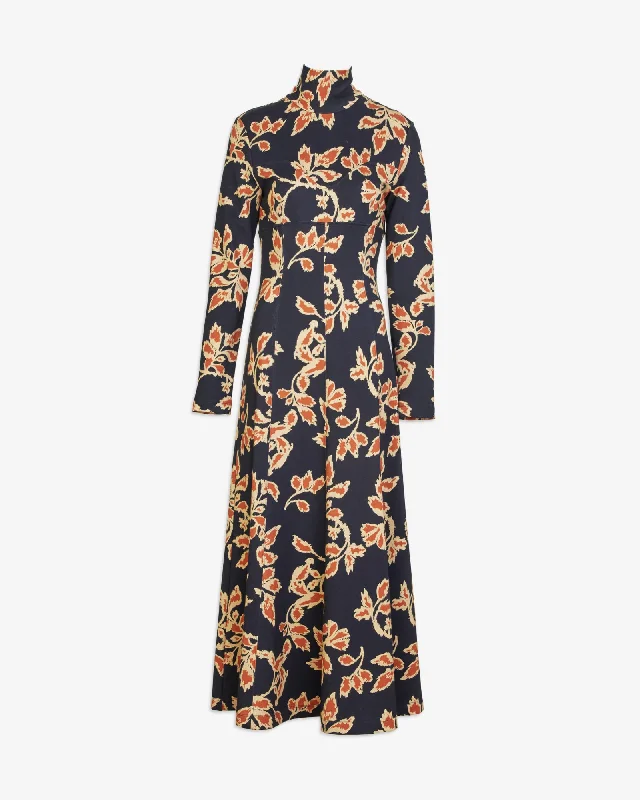 Thea Dress | Dark Navy Multi
