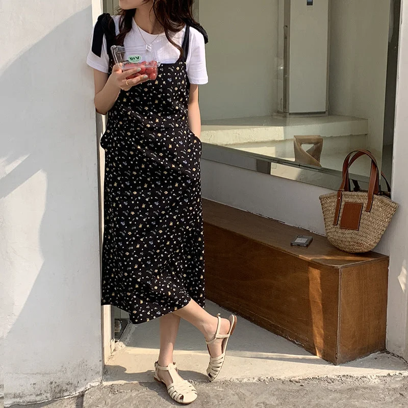 Julia Fashion - Design Lace Floral Print Casual Women's Dress