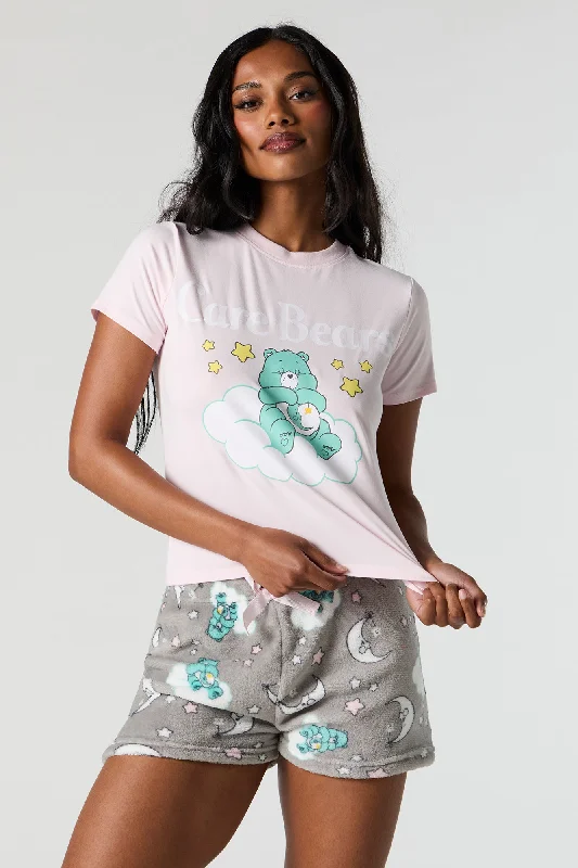 Care Bears T-Shirt and Plush Short 2 Piece Pajama Set Layered Multi-layer Single Layer Care Bears T-Shirt and Plush Short 2 Piece Pajama Set Layered Multi-layer Single Layer