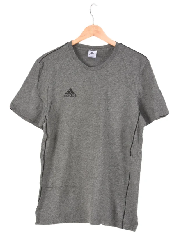 Adidas Plain Black & Grey T-shirt - L Rayon Velvet Corduroy