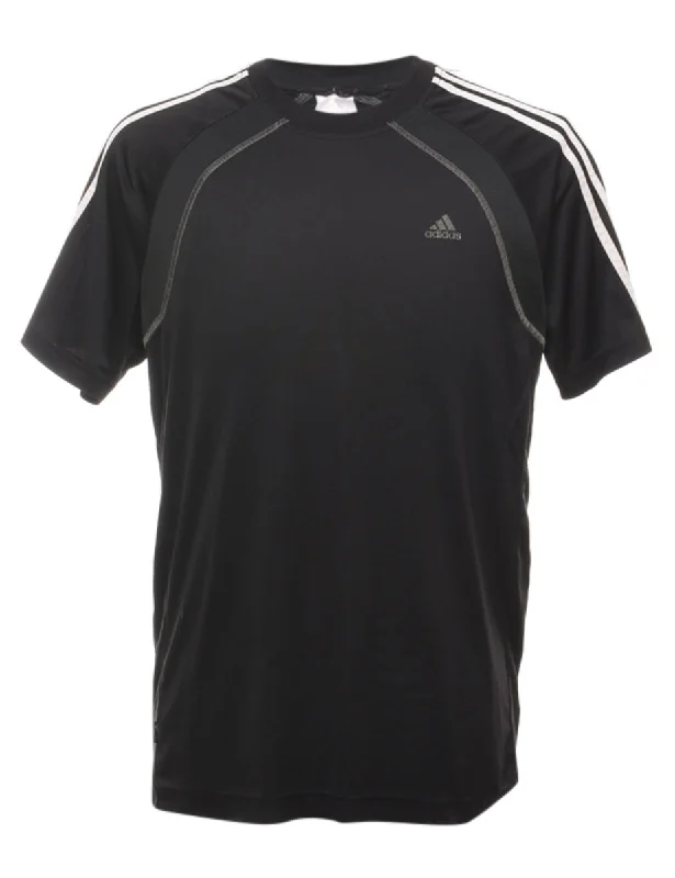 Adidas Plain T-shirt - M Handmade Hand-knitted Hand-woven