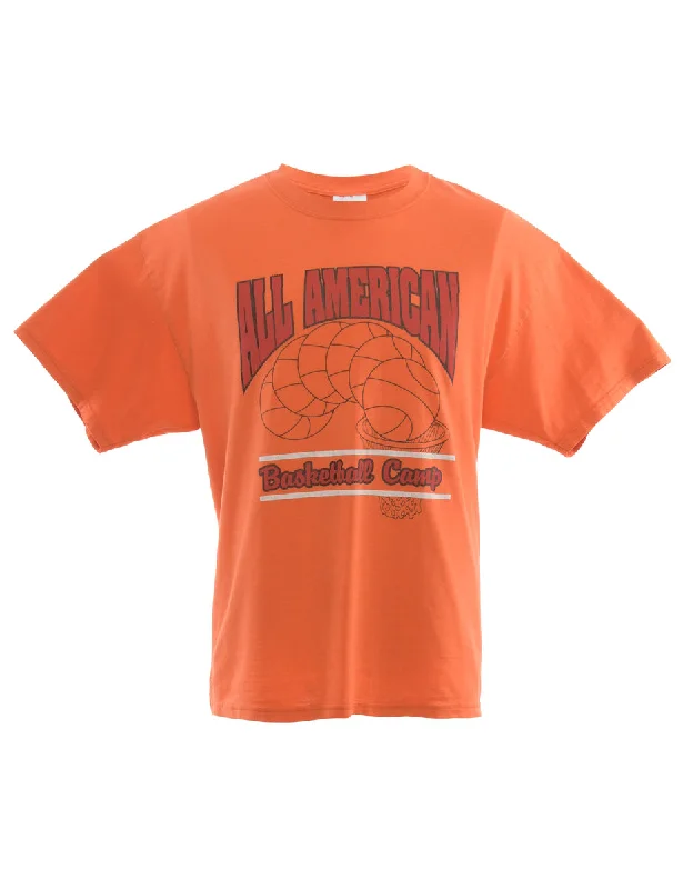 All American Basketball Sports T-shirt - L Chenille Fabric Brocade Fabric Lace Fabric