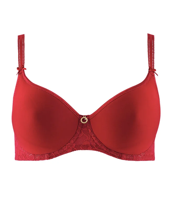 Aubade 'Rosessence' Red Spacer T-Shirt Bra Thin T-Shirt Open Front Quick Dry