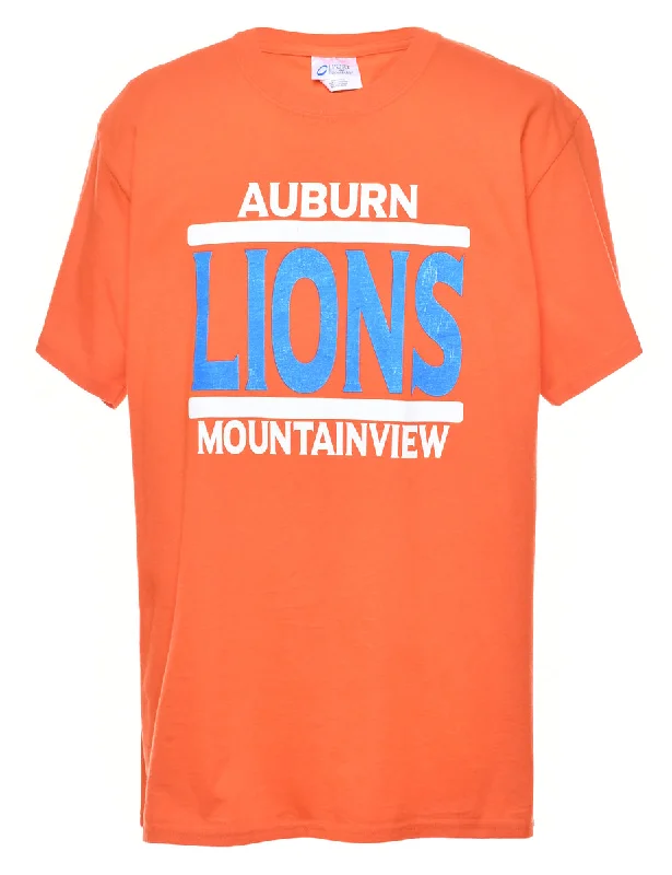 Auburn Lions Printed T-shirt - L Lace Blend Ribbed Blend Corduroy Blend