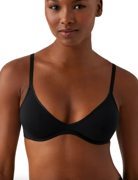 b.tempt'd Cotton to a Tee Scoop Underwire Bra Print Jacquard Patchwork