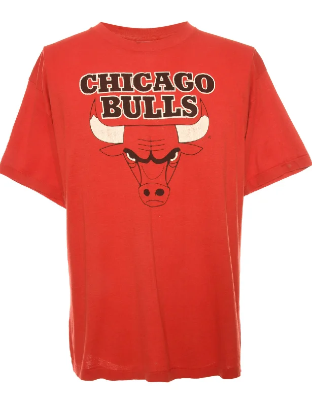 Basketball Chicago Bull Sports T-shirt - XL Hooded Caped Shawl Collar