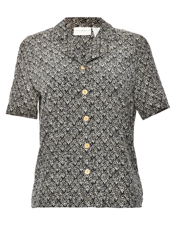 Black Liz Claiborne Blouse - M Relaxed Fit Blouse