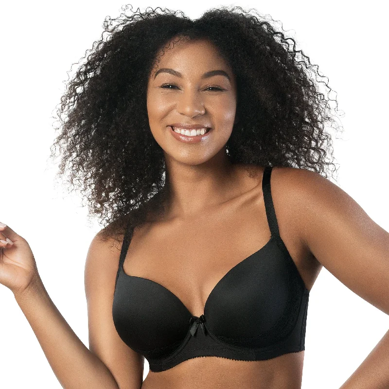 Casey Plunge Molded T-Shirt Bra - Black Layered Multi-layer Single Layer
