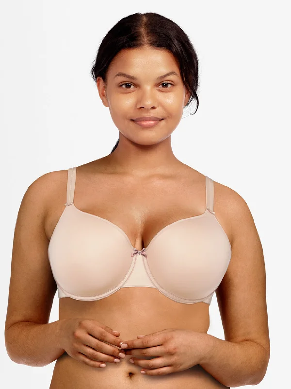 Chantelle Basic Invisible Memory Foam T-Shirt Bra - Rose Zippered Front Buttoned Front Snap Front Chantelle Basic Invisible Memory Foam T-Shirt Bra - Rose Zippered Front Buttoned Front Snap Front