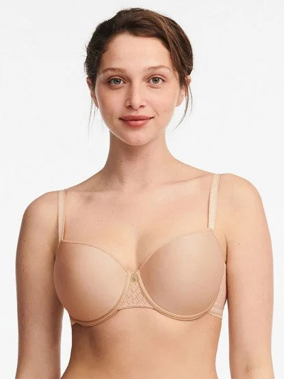 Chantelle Lucie Lace Smooth Custom Fit Demi T-Shirt Bra Mesh Blend Leather Blend Suede Blend Chantelle Lucie Lace Smooth Custom Fit Demi T-Shirt Bra Mesh Blend Leather Blend Suede Blend