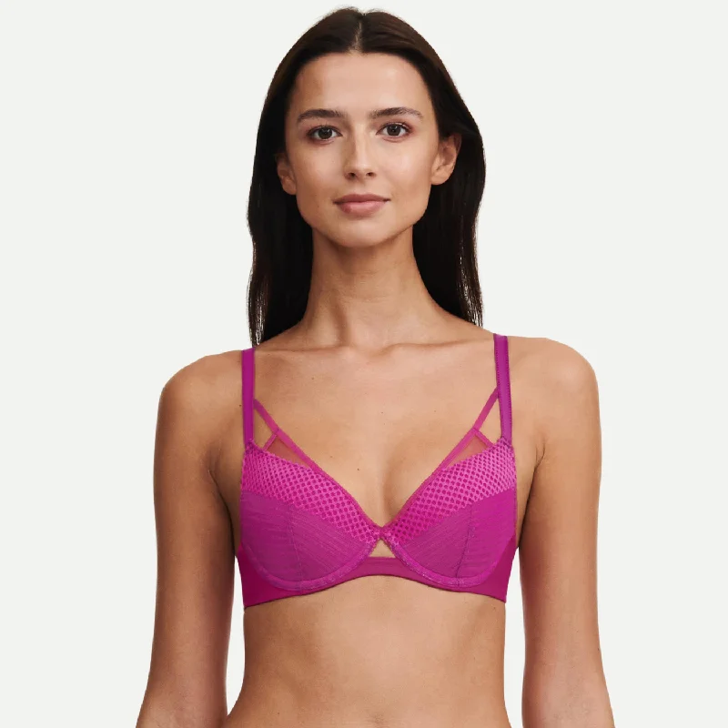 Chantelle Pulp Play Plunge T-Shirt Bra | Fuchsia Iron Safe Non-Iron Wrinkle Free